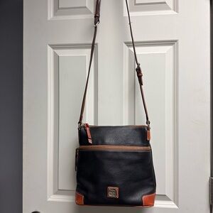 Dooney & Bourke Black and Brown Shoulder Bag